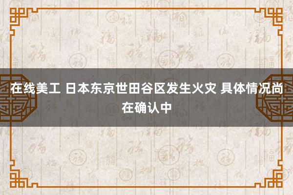 在线美工 日本东京世田谷区发生火灾 具体情况尚在确认中